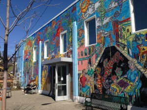 an exterior mural, too!